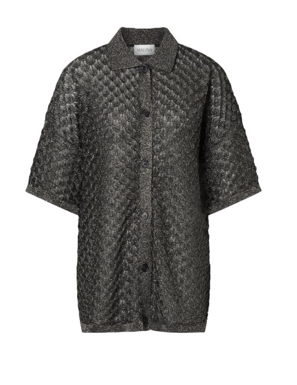 Bluse Malina Moa Oversized Pointelle Knitted Shirt