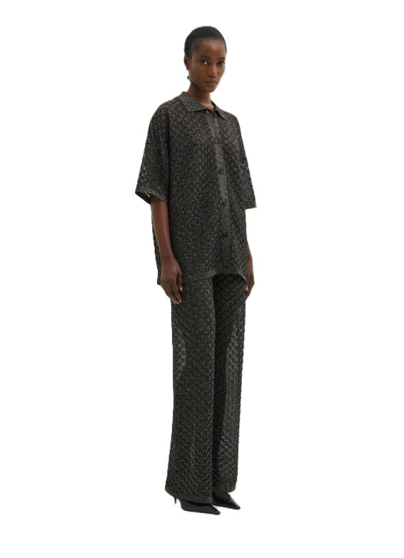 Hose Malina Alissa Wide-Leg Pointelle Knitted Pants