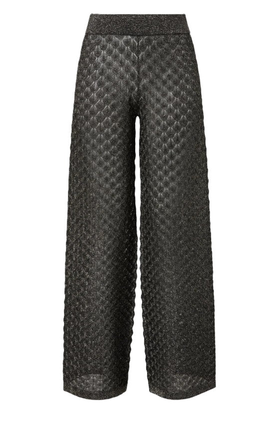 Hose Malina Alissa Wide-Leg Pointelle Knitted Pants