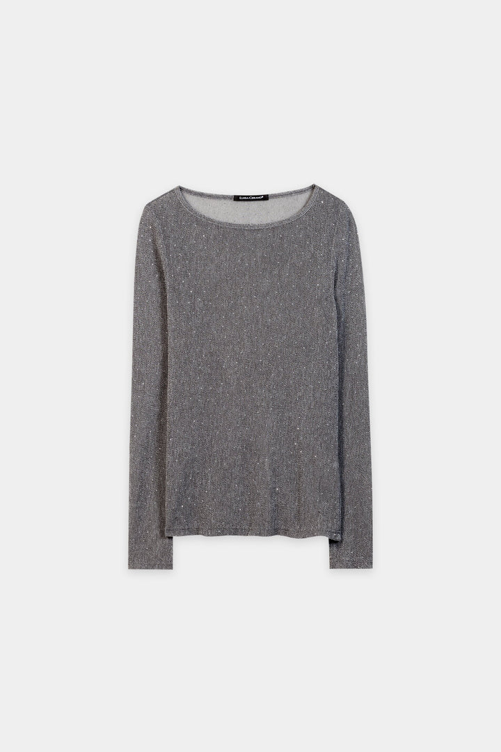 Glanz-Rundhals-Shirt