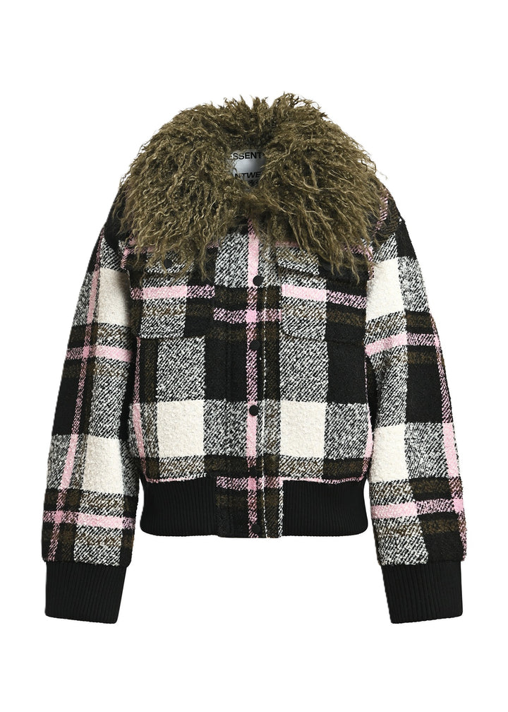 Jacke Essentiel Antwerp KPOP FAUX FUR COLLAR BOMBER