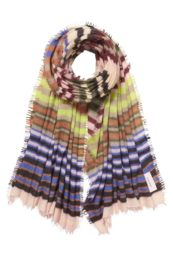 Schal Pur Schoen RAINBOW multi atlantik-rose