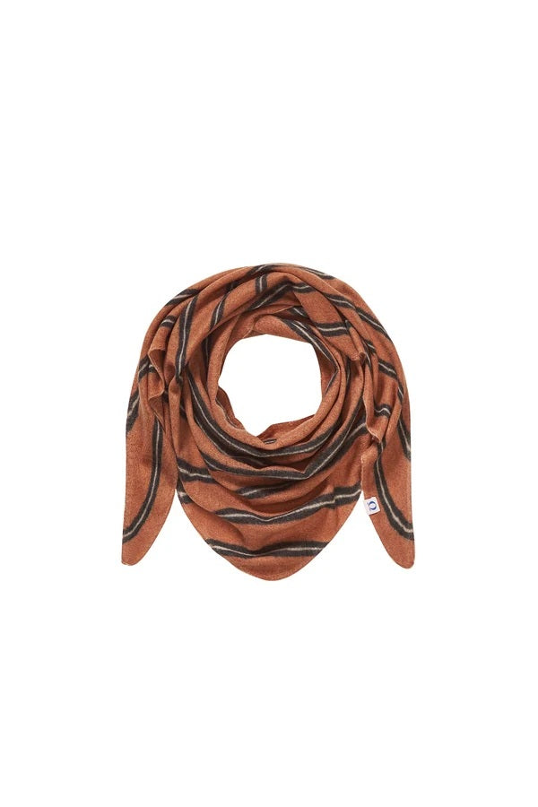 Schal Pur Schoen Tuch 3-Eck ADRIA stripes toffee-crema