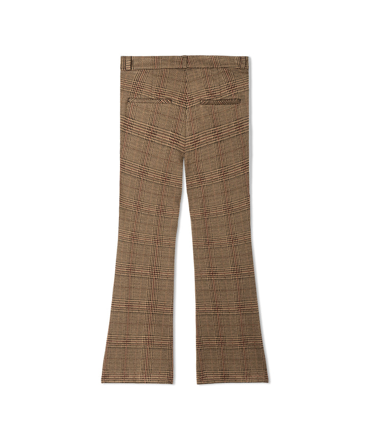 Hose Cambio Fleur cropped kariert caramello . Diese Hose ist der perfekte Begleiter für den Winter, da sie alle wichtigen Farben im Stoff vereint. Sie ist leicht verkürzt geschnitten und hat einen Gummibund. Zwei aufgesetzte kleine Taschen mit Goldknopf runden das Design ab. Auf der Rückseite befinden sich Stecktaschen. 