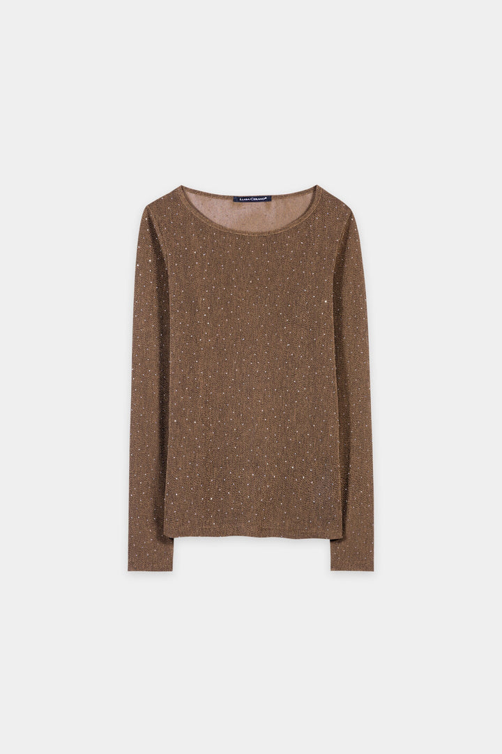 Glanz-Rundhals-Shirt