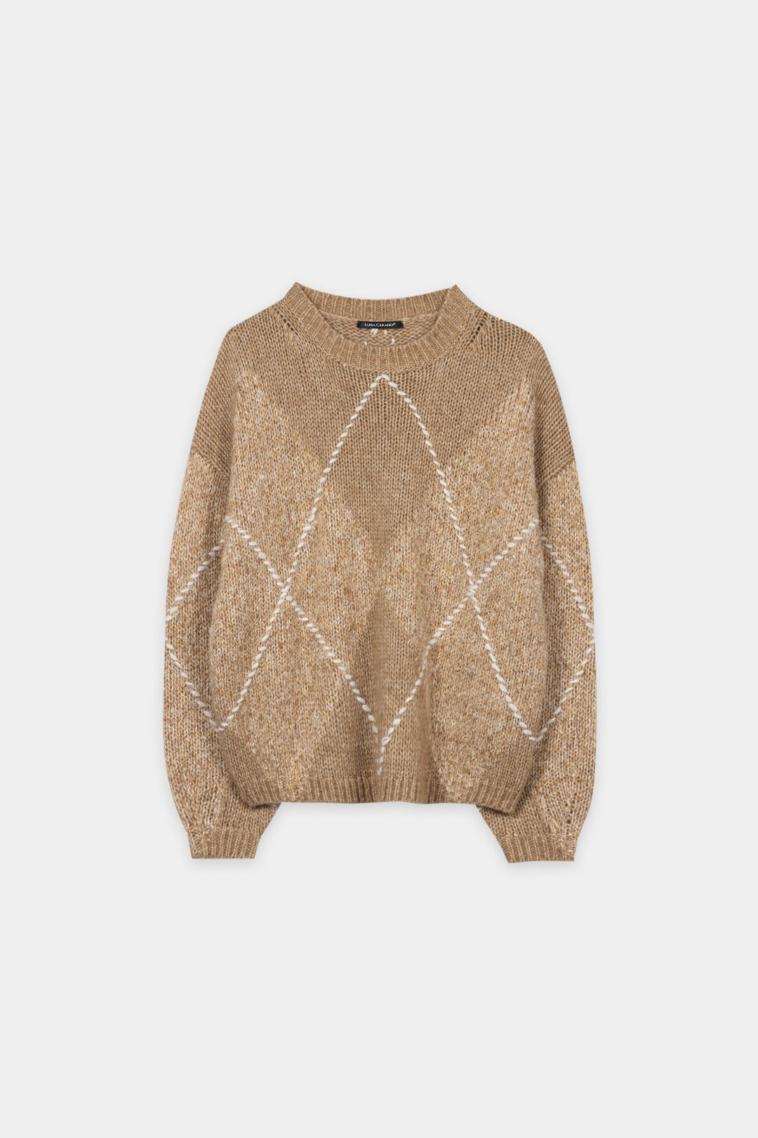 Alpaka-Mix-Pullover mit Muster