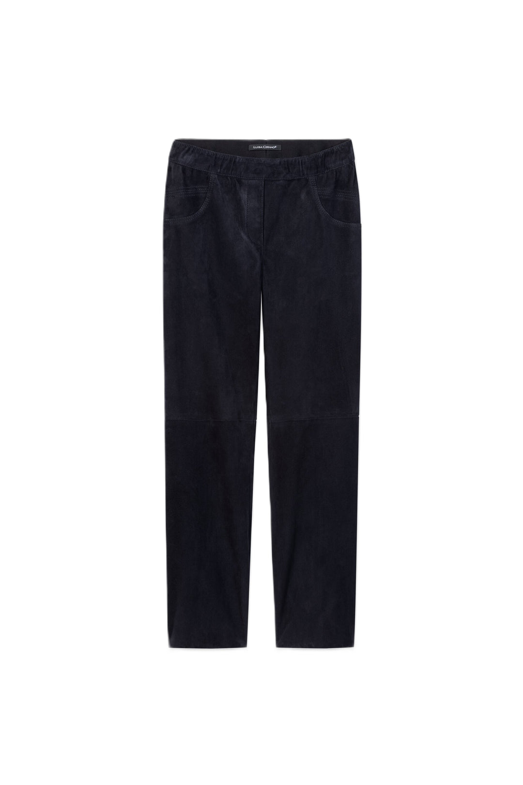 Hose Luisa Cerano Veloursleder-Straightleg-Pants