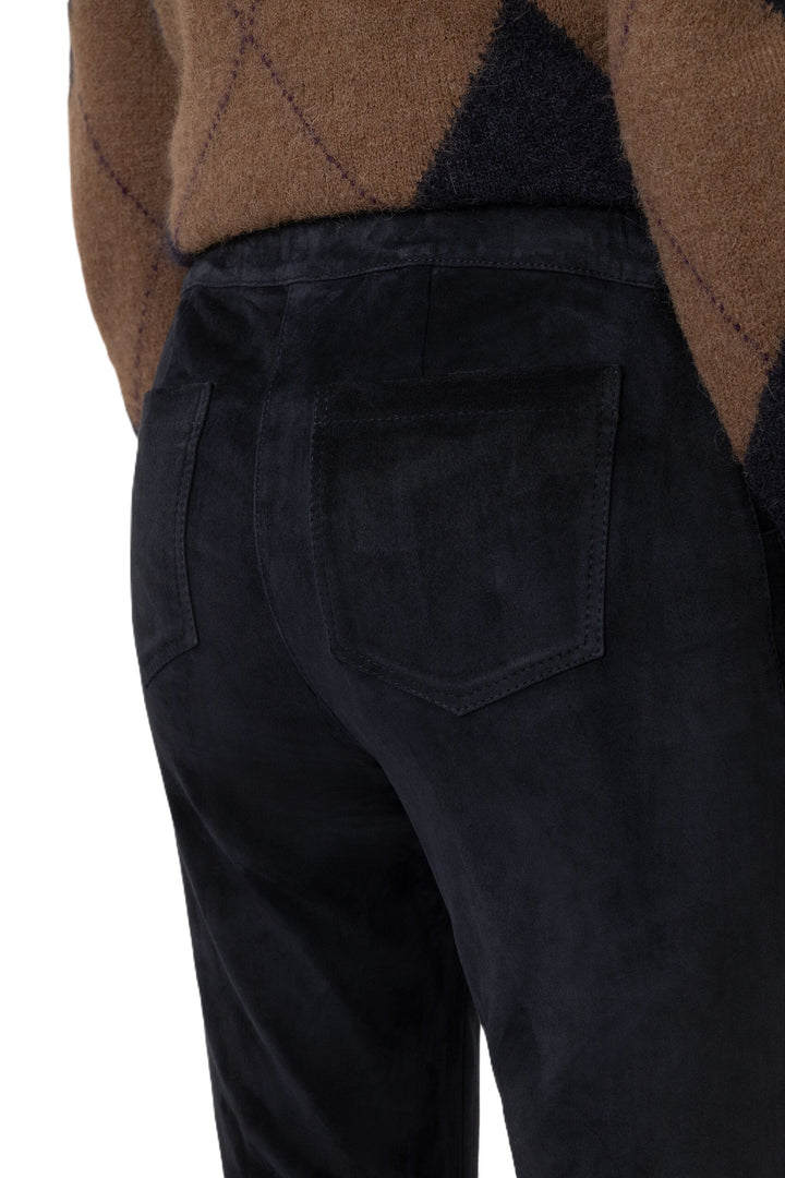 Hose Luisa Cerano Veloursleder-Straightleg-Pants