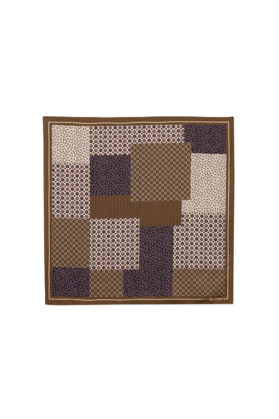 Tuch Luisa Cerano Seiden-Tuch mit abstraktem Print