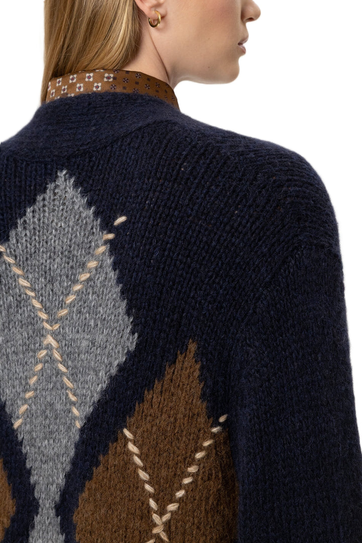 Cardigan Luisa Cerano Alpaka-Mix-Cardigan mit Muster