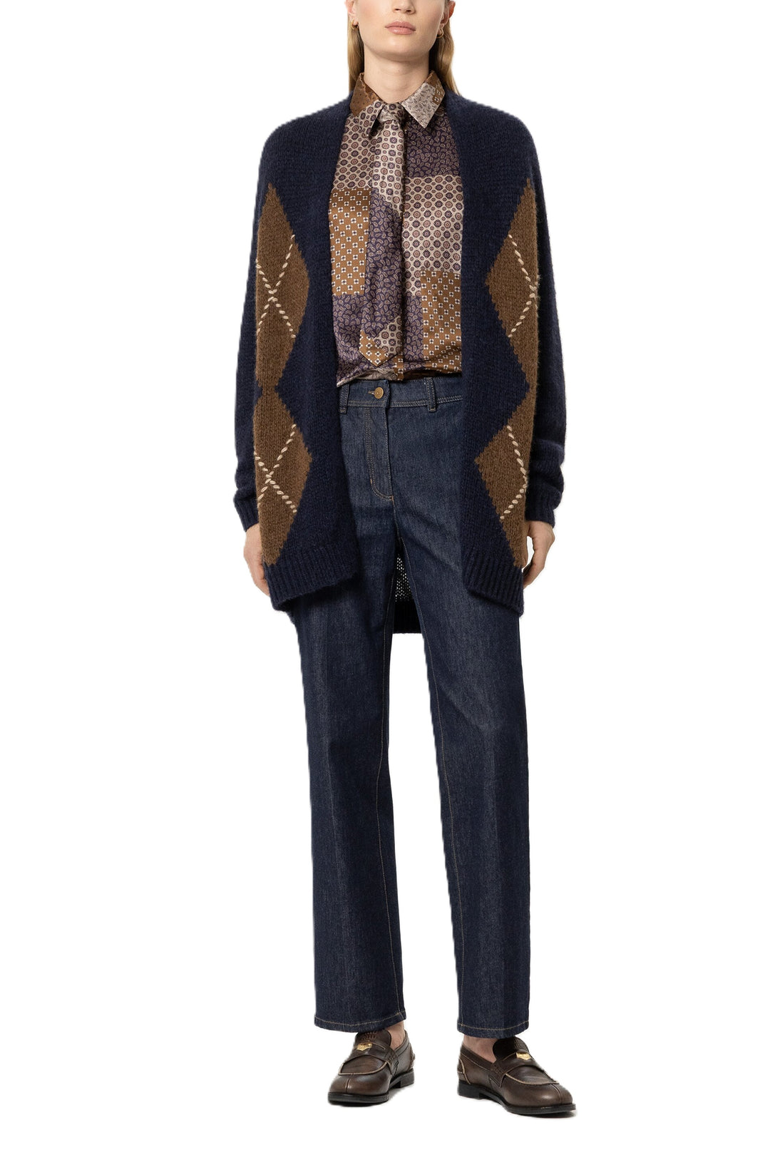 Cardigan Luisa Cerano Alpaka-Mix-Cardigan mit Muster