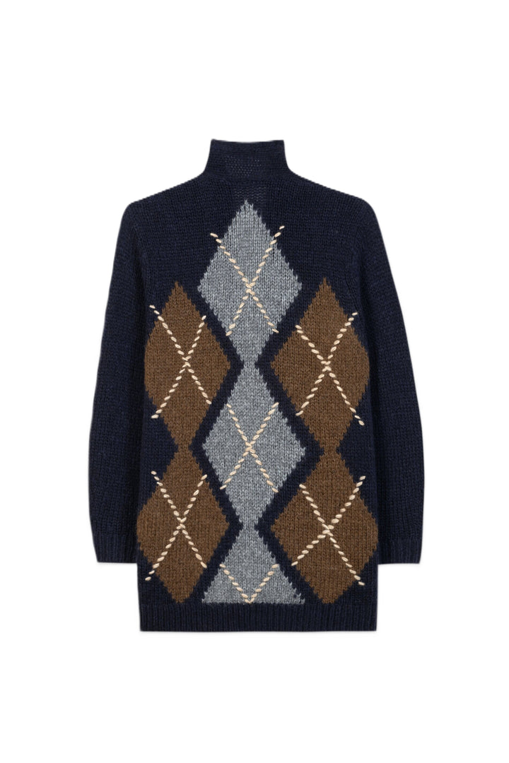 Cardigan Luisa Cerano Alpaka-Mix-Cardigan mit Muster