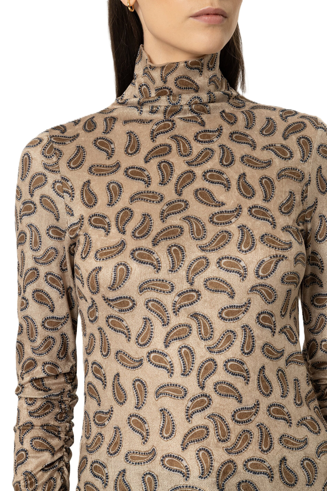 Shirt Luisa Cerano Turtleneck-Shirt mit Print