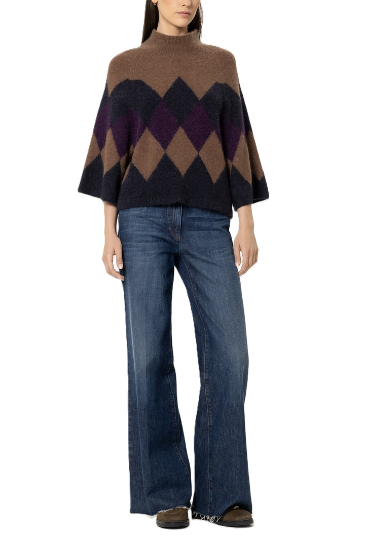 Cape Luisa Cerano Cape-Pullover mit Muster