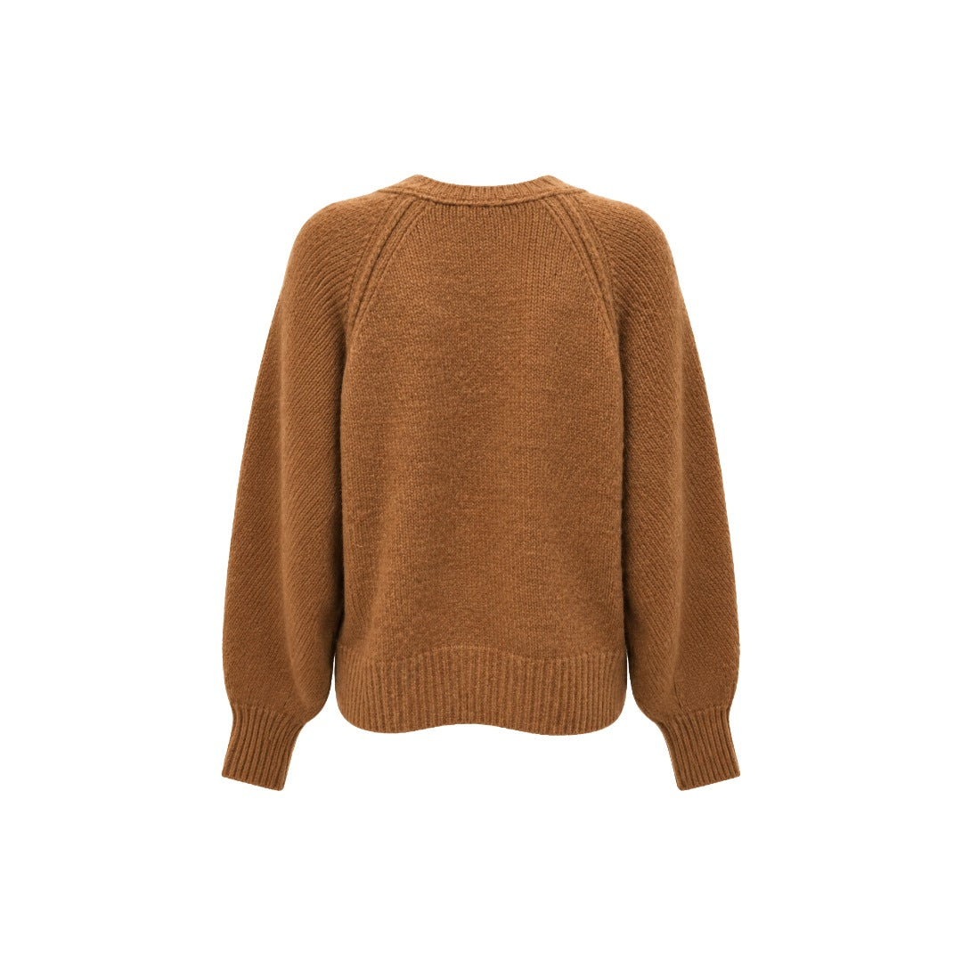 Strickjacke Handmade V-Neck Raglan