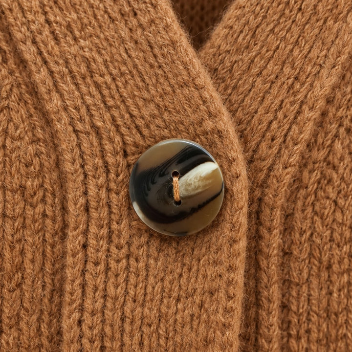 Strickjacke Handmade V-Neck Raglan