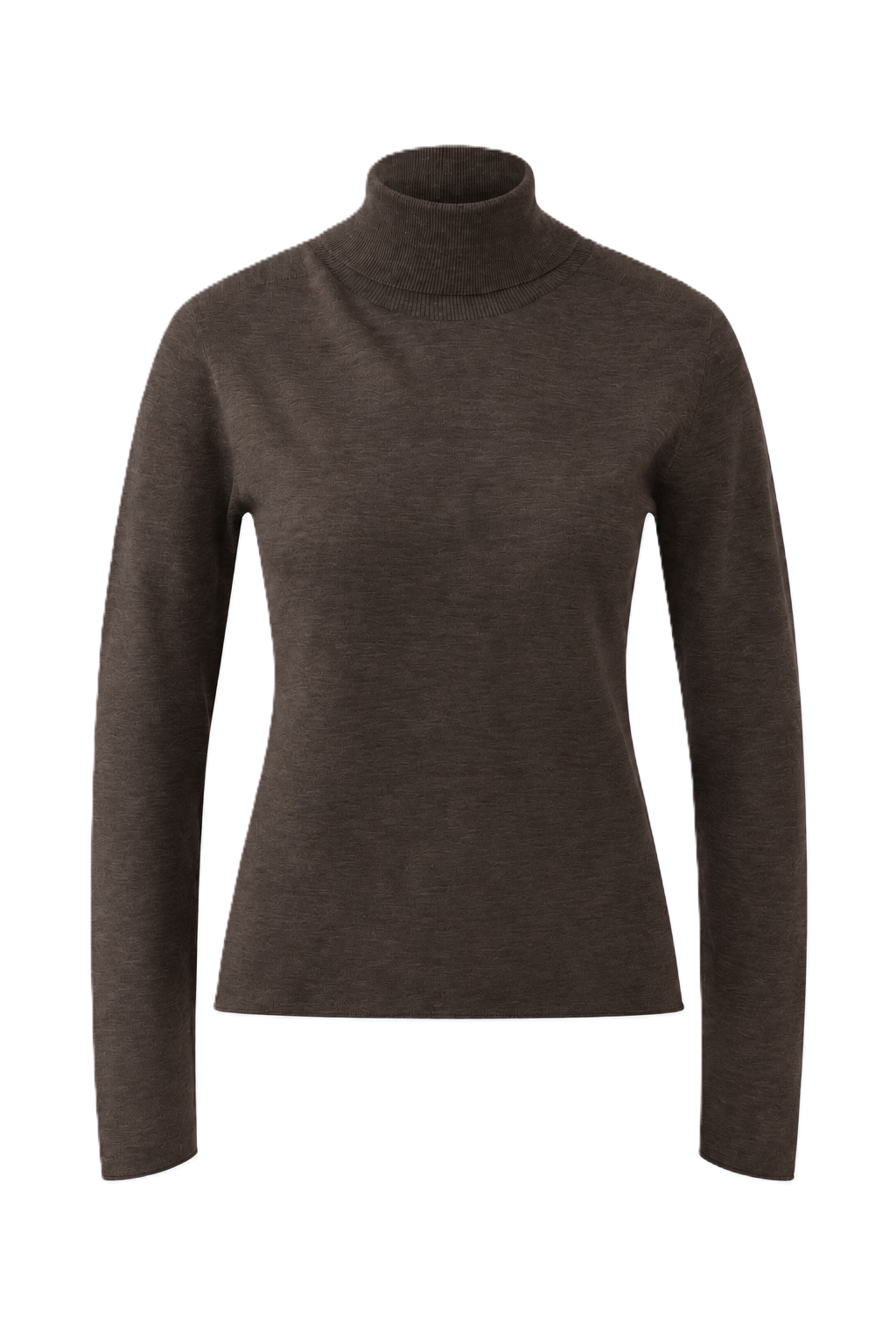 Pullover Oui in Feinstrick. Nahtlos gestrickter, schmaler Schnitt mit regulärer Länge. Feiner Rollkragen in Rippstruktur und lange Ärmel. Rollkanten an Ärmeln und Saum.