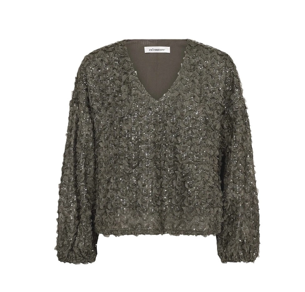 MalinaCC Sequin V-Blouse