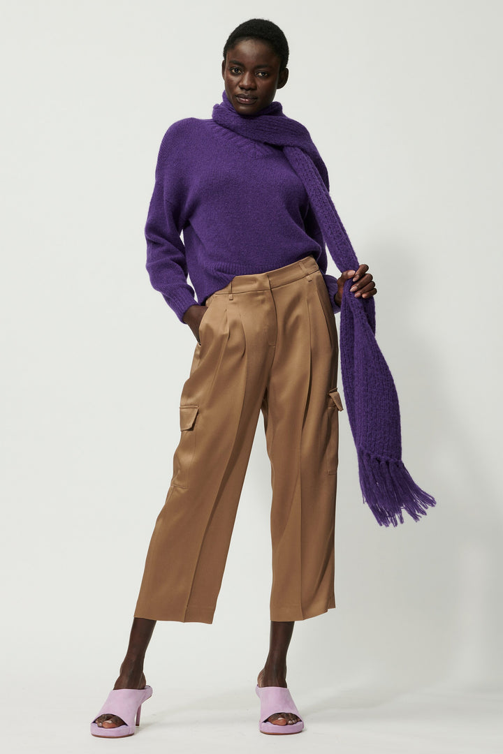 Hose Luisa Cerano Satin-Cargo-Pants