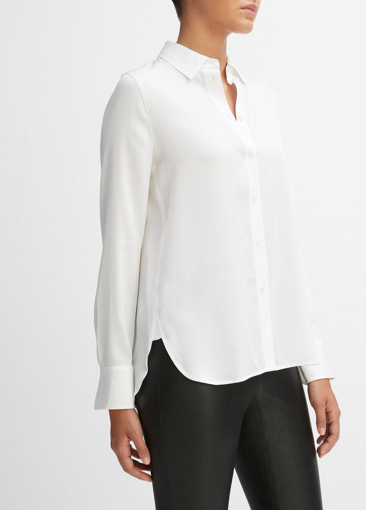 Bluse-Vince-SLIM-FITTED-BLOUSE-weiss