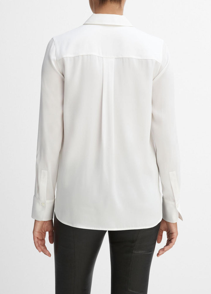Bluse-Vince-SLIM-FITTED-BLOUSE-weiss