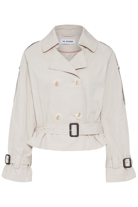 Mantel IQ Studio Derya Cropped Trench Coat