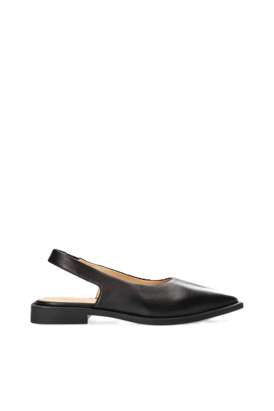 Ballerinas Copenhagen Studios mit schmaler Silhouette und einem runden Ausschnitt aus Glattleder mit rutschfesten Sohle in schwarz