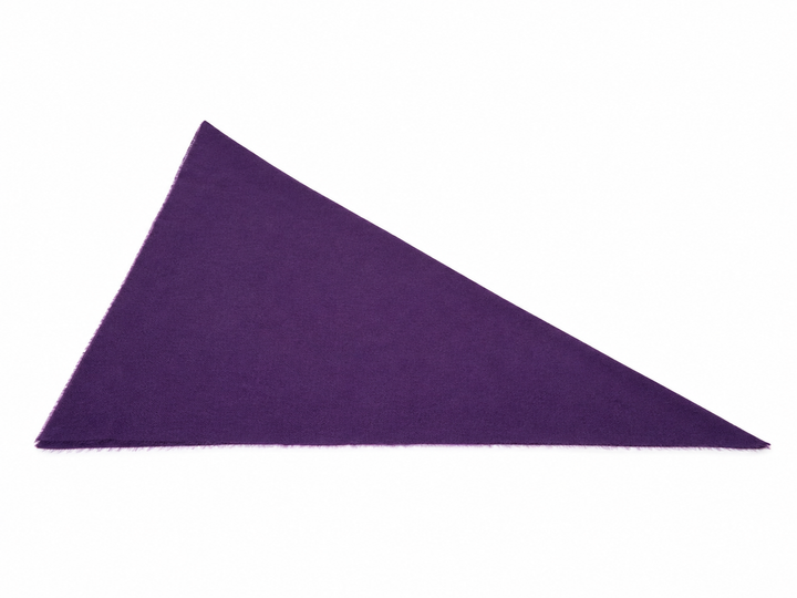 Dreieckstuch von der Marke Herzens aus Kaschmir-Wolle. Es hat eine sehr weiche, kuschelige Qualität. Es ist sehr vielseitig tragbar und hat die Farbe Lila.