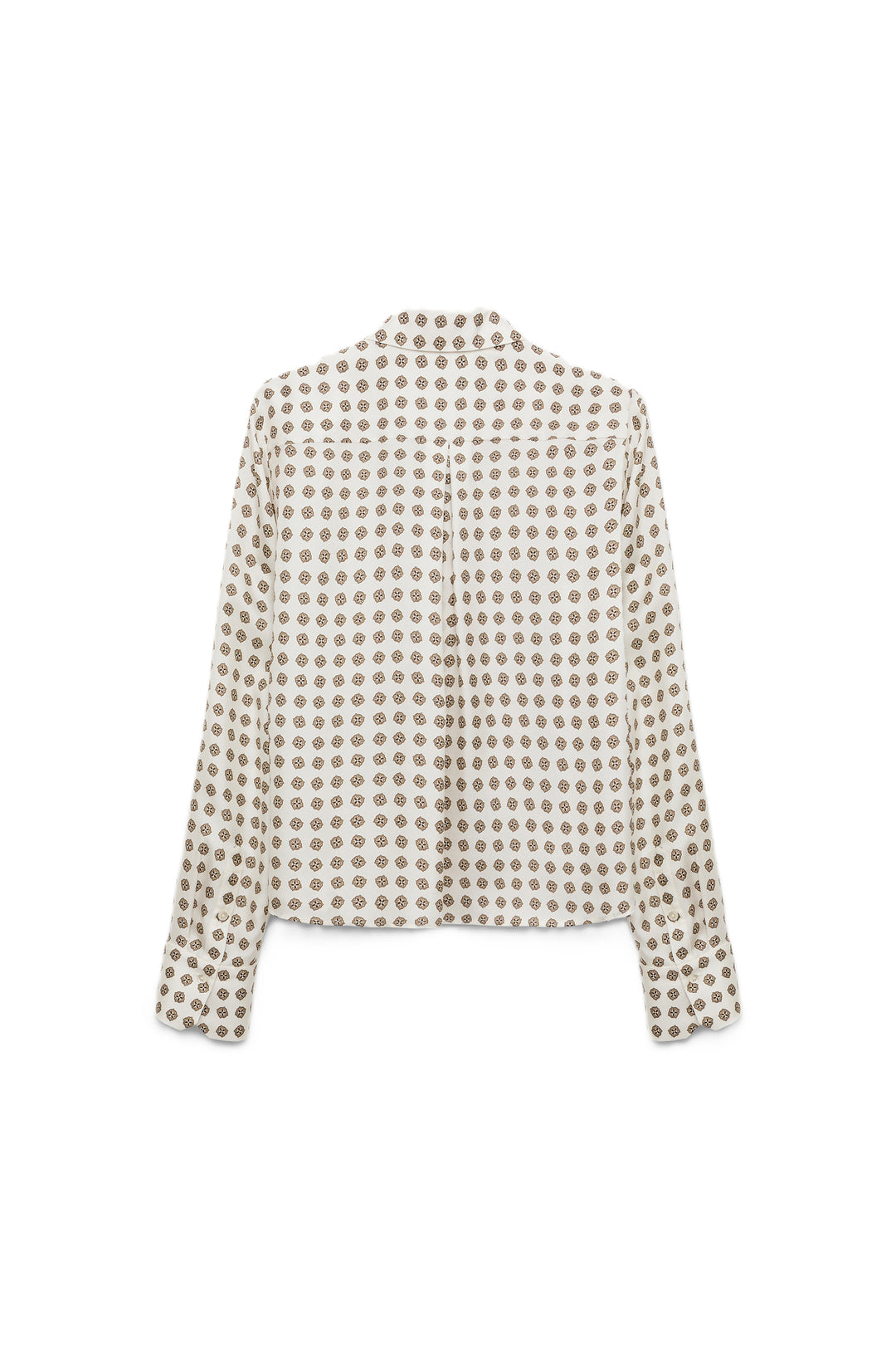 Bluse Dorothee Schumacher GRAPHIC DREAMS blouse ist eine Schluppenbluse. Sie ist gemustert in braun und weiß. 