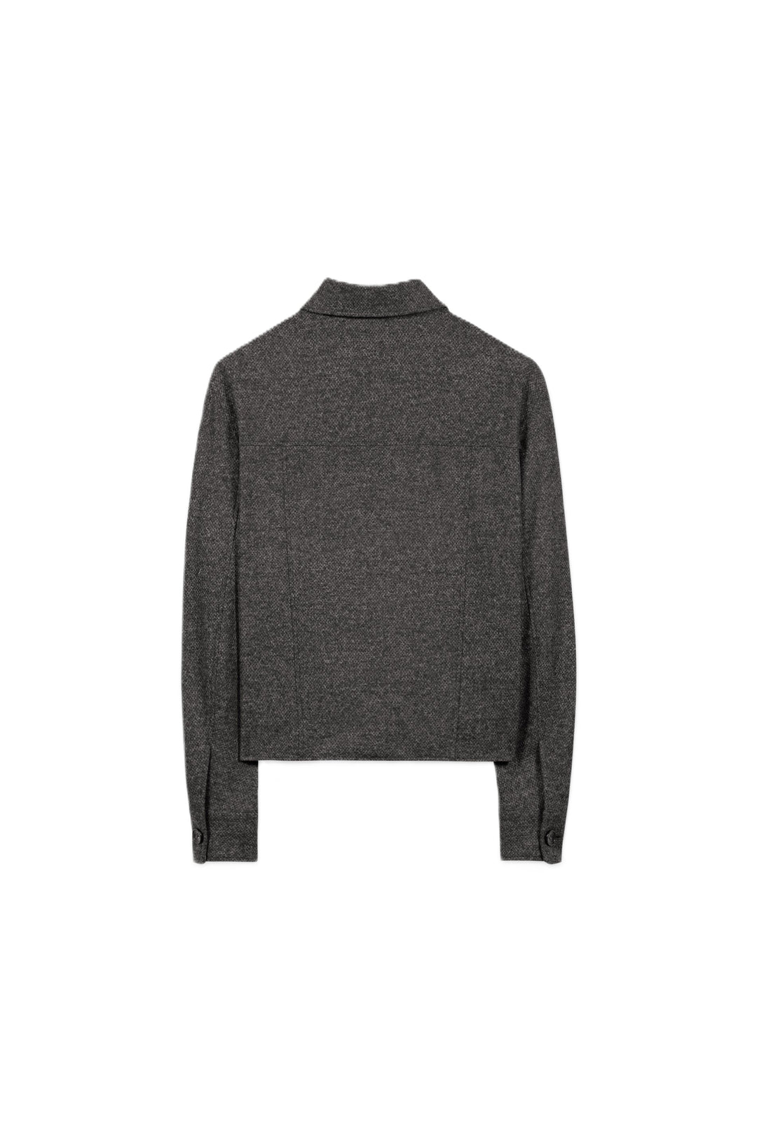 Hemd Luisa Cerano Anthracite. Diese schicke Hemdjacke aus meliertem Punto-Milano mit Stretch-Anteil überzeugt mit ihrem modernen und zugleich bequemen Look. Der klassische Kragen, die Knopfleiste und geknöpfte Manschetten verleihen ihr eine zeitlose Note. Seitliche Eingriffstaschen und angedeutete Brusttaschen runden das Design ab. Das Hemd fällt größengerecht und gerade geschnitten aus.