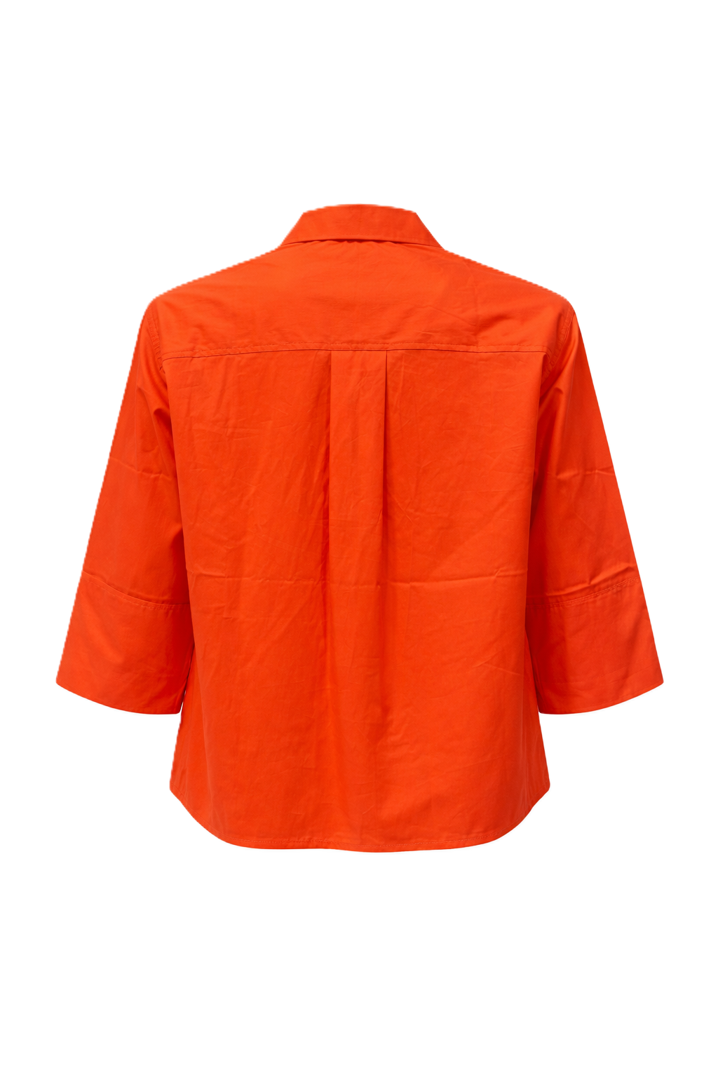 Hemdbluse The White Shirt in orange. Diese klassische Hemdbluse überzeugt mit ihrem Hemdkragen und der durchgehenden Knopfleiste. Sie hat halblange Ärmel und eine Rückenfalte.