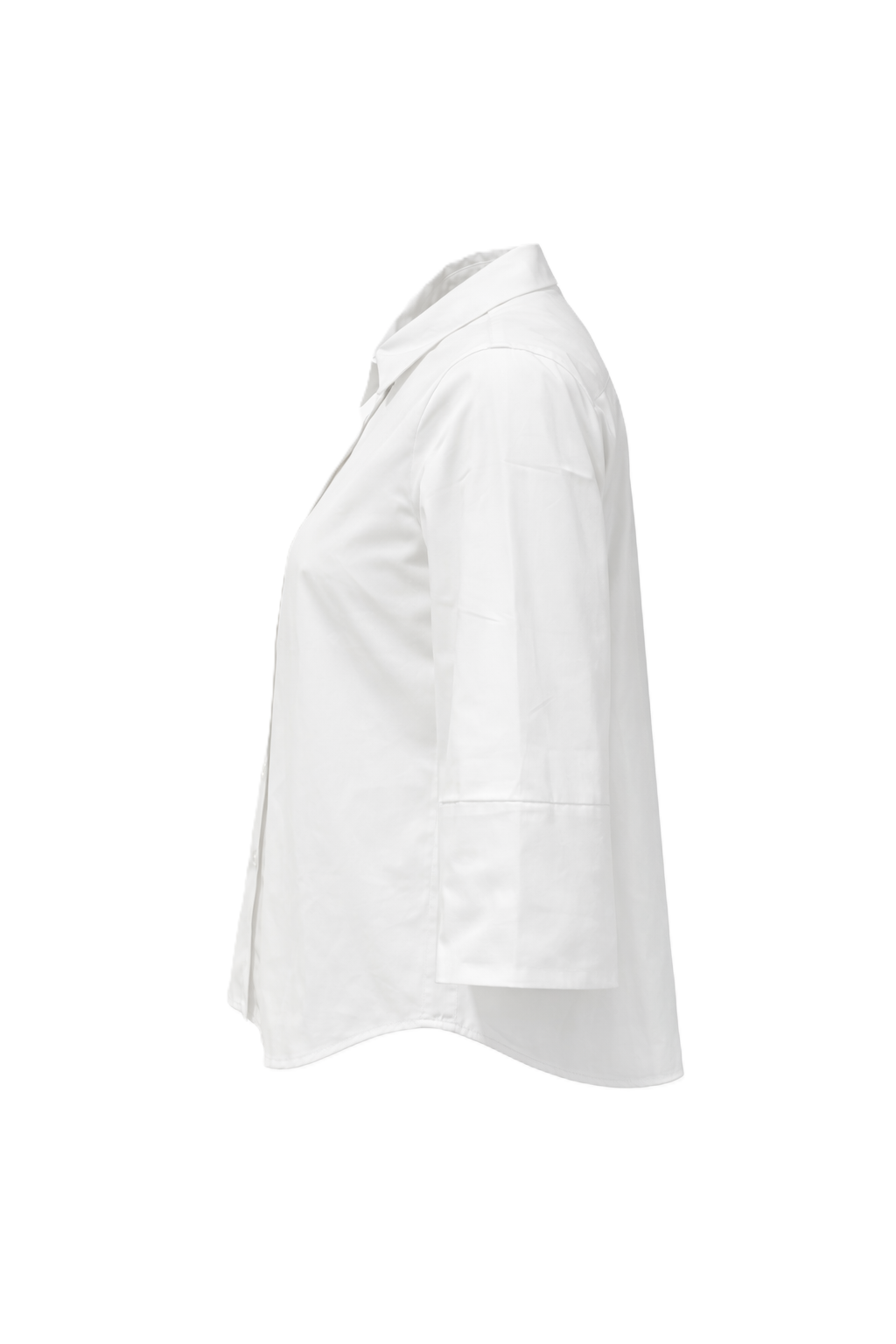 Hemdbluse The White Shirt in weiss. Diese klassische Hemdbluse überzeugt mit ihrem Hemdkragen und der durchgehenden Knopfleiste. Sie hat halblange Ärmel und eine Rückenfalte.