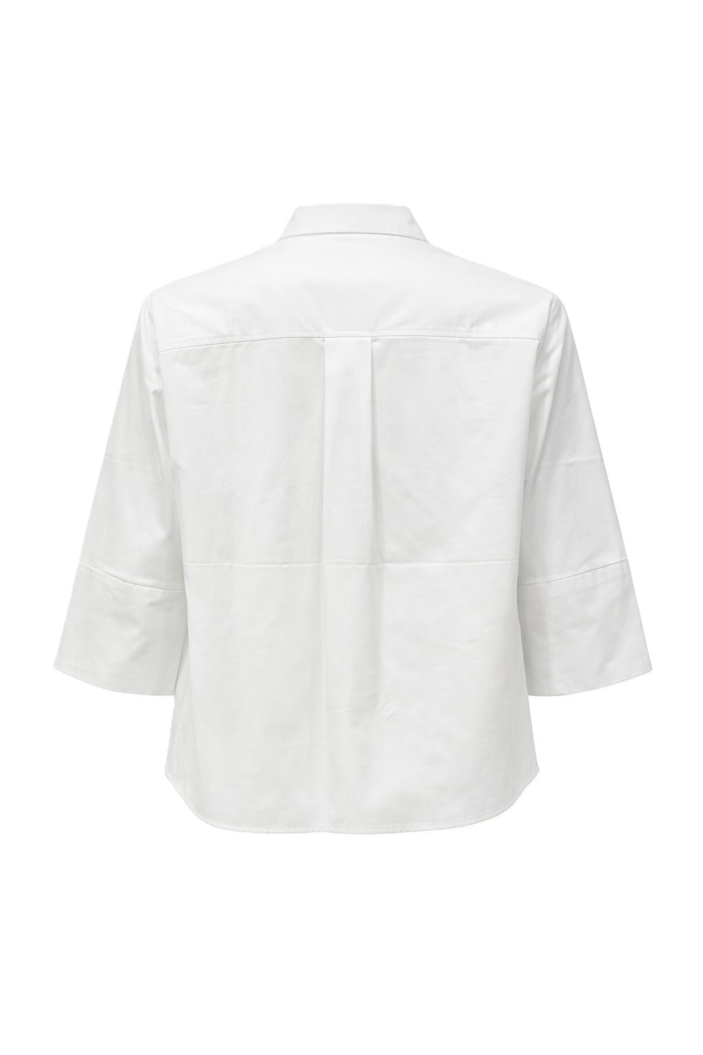Hemdbluse The White Shirt in weiss. Diese klassische Hemdbluse überzeugt mit ihrem Hemdkragen und der durchgehenden Knopfleiste. Sie hat halblange Ärmel und eine Rückenfalte.