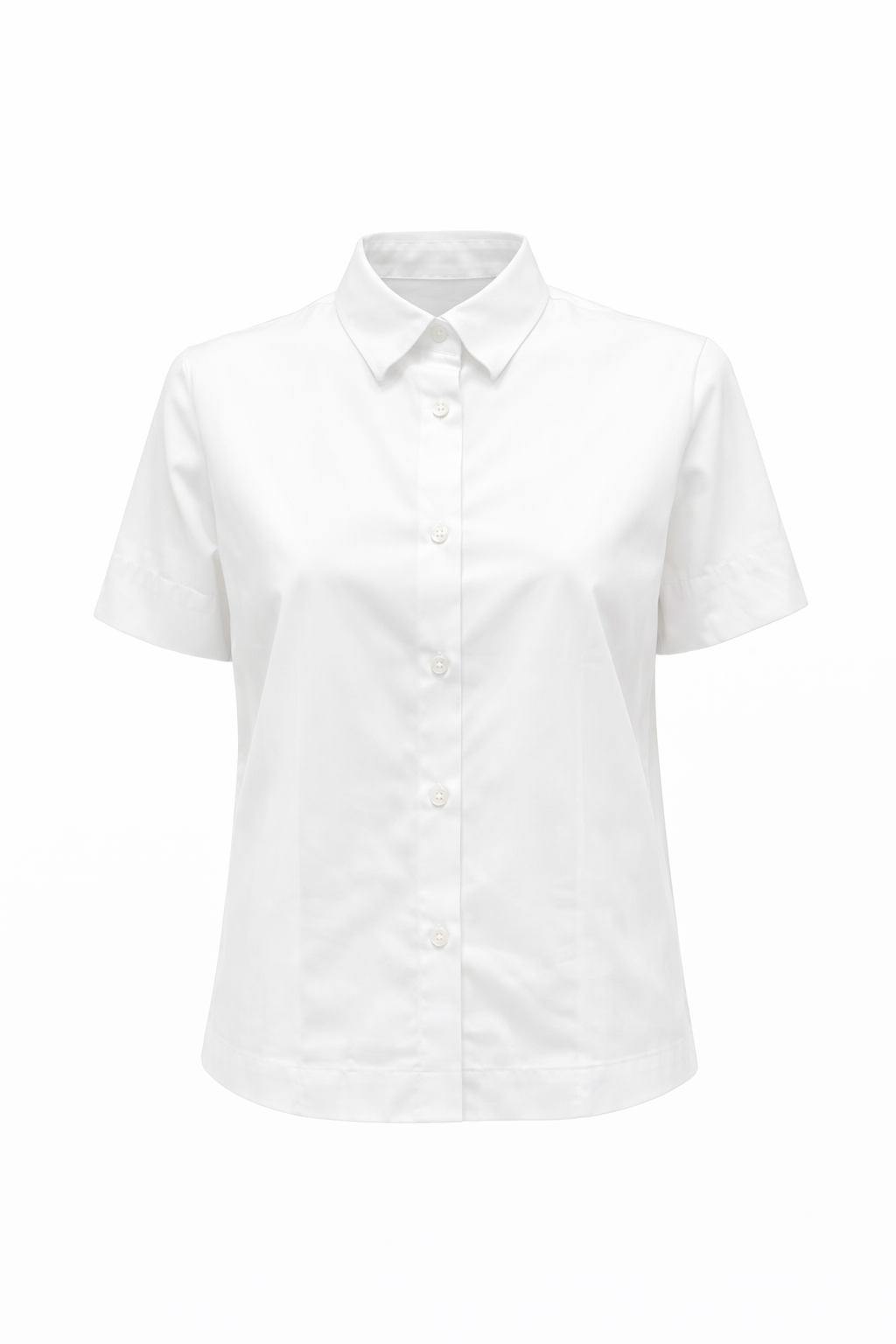 Hemdbluse The White Shirt Kurzarm in weiß. Diese klassische Hemdbluse überzeugt mit ihrem klassischen Hemdkragen, der durchgehenden Knopfleiste und der Rückenfalte. Sie hat eine normale Passform und fällt größengetreu aus. 