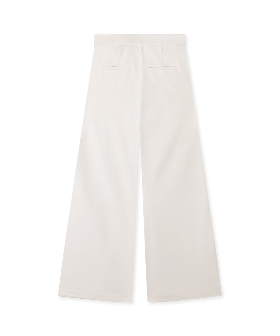 Hose Cambio Amber in 030 Winter White/Ecru. Lange Hose mit weitem Bein und Ziernaht auf der Vorderseite. Seitliche Eingriffstaschen und bequemer Gummibund. Stecktaschen auf der Rückseite.