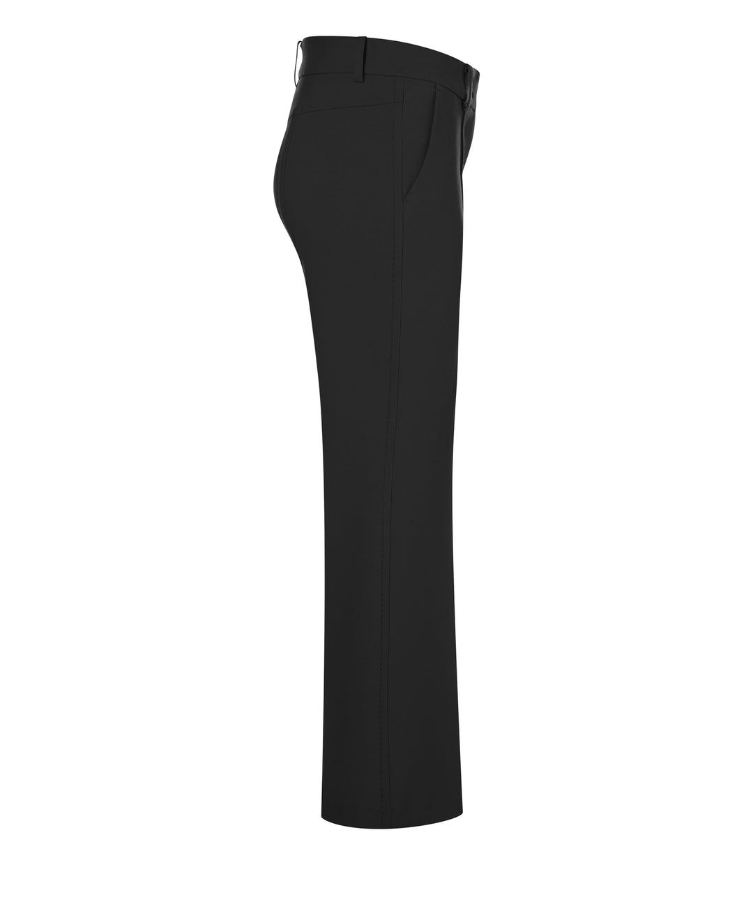 Hose Cambio Farah in schwarz. Schöne Hose mit geradem verkürztem Bein. Die Hose hat Gürtelschlaufen und seitliche Einschubtaschen. Auf der Vorderseite befindet sich eine Biese. Schließt mit Knopf, Haken und Reißverschluss.