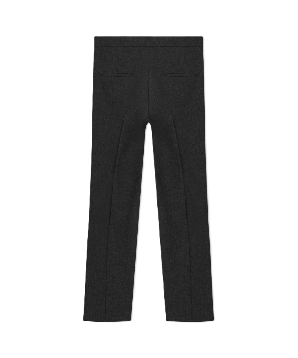 Hose Cambio Sugar in Schwarz. Weites, leicht ausgestelltes Bein mit Bundfalten und Gürtelschlaufen. Verdeckter Verschluss, seitliche Eingrifftaschen und zwei Gesäßtaschen. Elastisches Material.