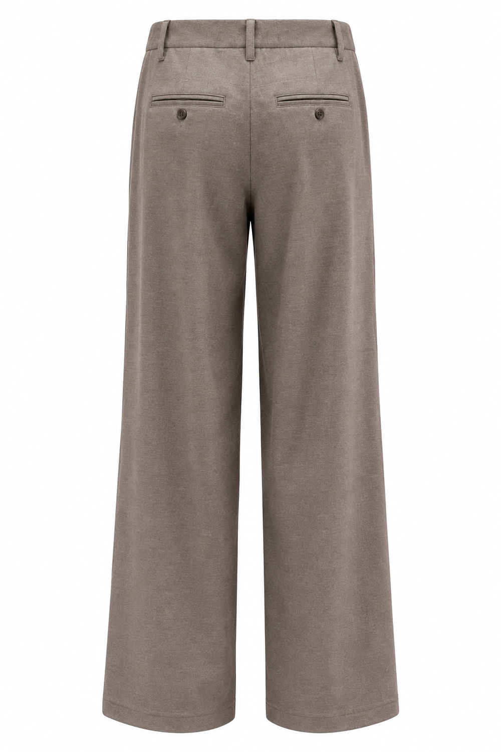 Braune Wide-Leg-Hose von Narli mit weitem, fließendem Bein, klassischen Bügelfalten, verstellbarem Kordelzug, Gürtelschlaufen und seitlichen Eingriffstaschen.