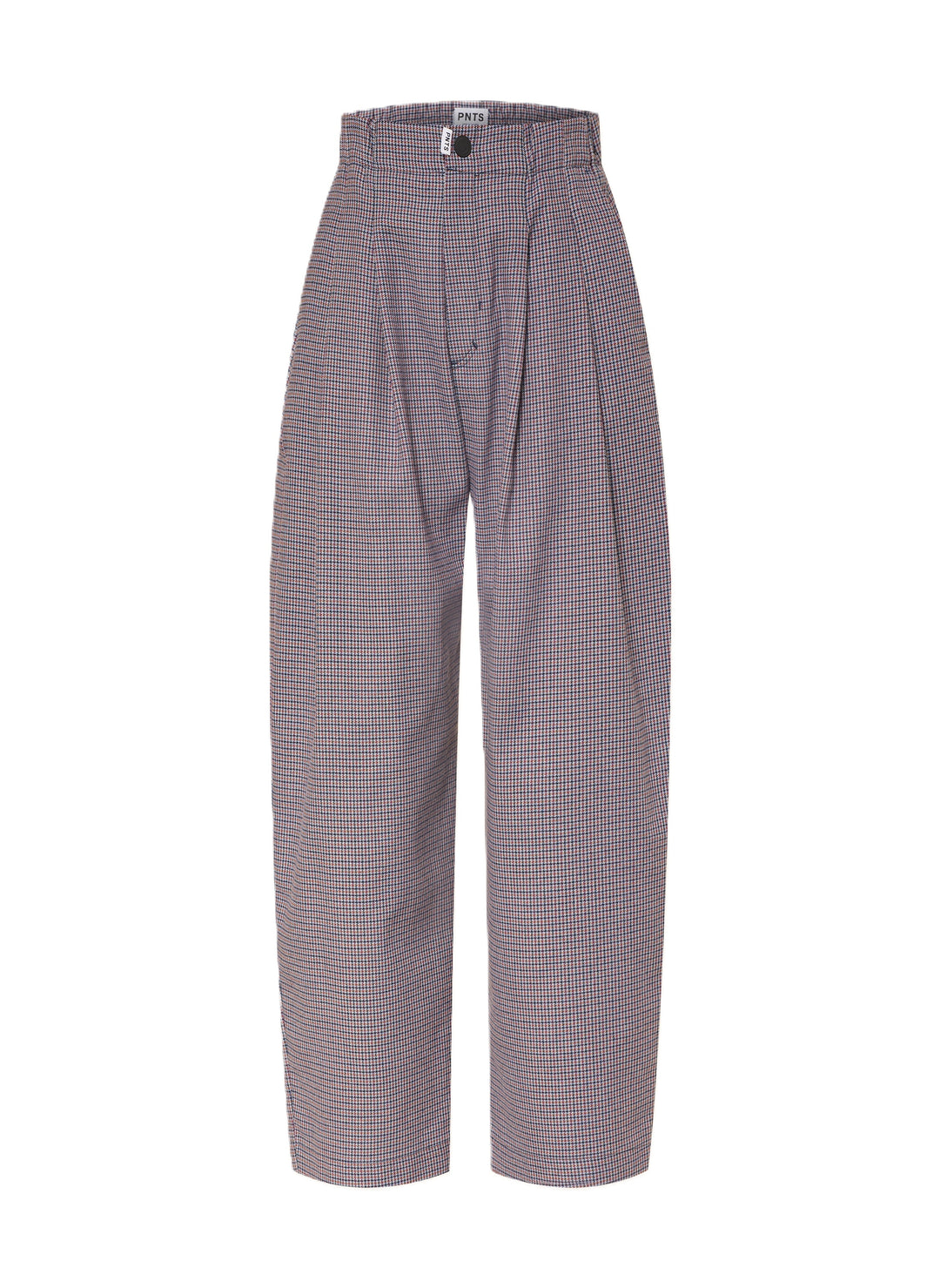 Hose PNTS 35_THE MINI L. Coole und moderne Hose mit Glencheckmuster in verschiedenen Herbsttönen. Die Hose hat Bundfalten und ist verkürzt geschnitten. Auf der Rückseite befinden sich Gesäßtaschen. Die Hose hat seitliche Eingriffstaschen. Die Leibhöhe ist erhöht und die Hose hat einen elastischen Bund, Knopf und Reißverschluss