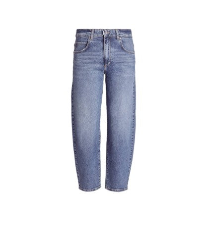 Jeans PNTS 05 THE O SHAPE. Jeans von PNTS mit Five-Pocket-Design. Schließen lässt sie sich durch einen Reißverschluss und Knopf mit PNTS-Logo. Die Ripped-Jeans-Details setzten leichte Akzente. Sie hat einen hohen Bund mit Gürtelschlaufen in blau. 