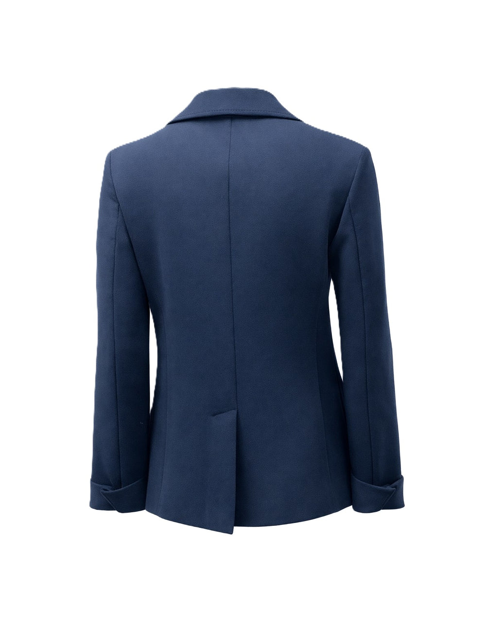 Jersey Jacke von S Max Mara SMMBADIA. Blazer in navy mit Reverskragen und Knöpfen. Marineblau-blau