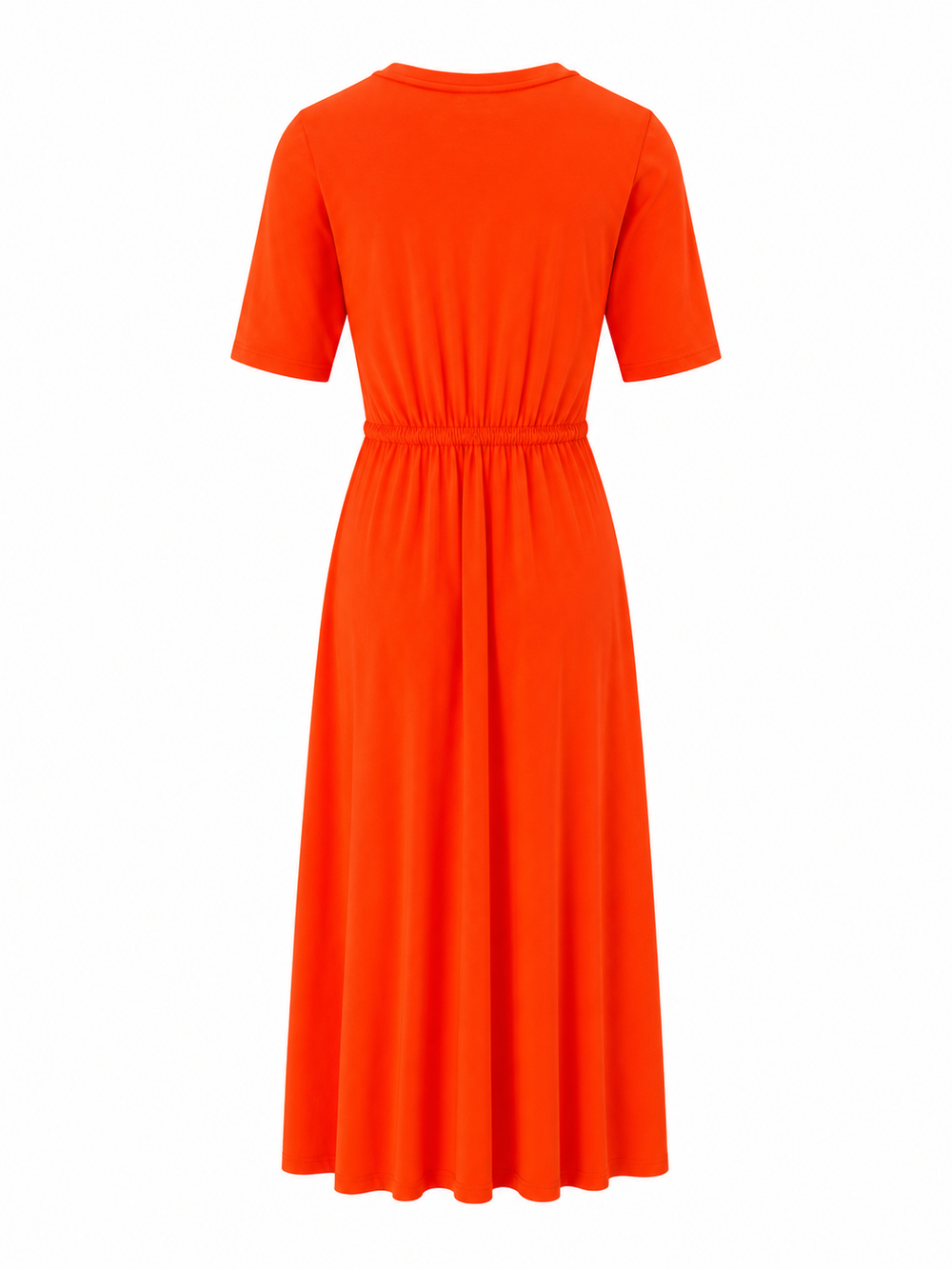 Farm Rio ARTSY FLORA Dress in rot. Mittelanges und leicht ausgestelltes Kleid in T-Shirt Ware. Das Kleid hat einen Rundhalsausschnitt und halblange Ärmel. An der Taille hat es zwei Cut-Outs. Dadurch scheint etwas Haut durch und macht das Kleid zu einem Highlight. 