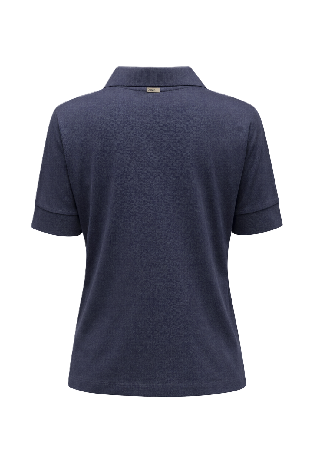 Polopullover Herno. Tolles Poloshirt aus weichem und leichtem Baumwolljersey mit gerippten Details, die eine Trikotoptik verleihen. V-Ausschnitt mit Kragen und halbarm. Gerade Form in navy.