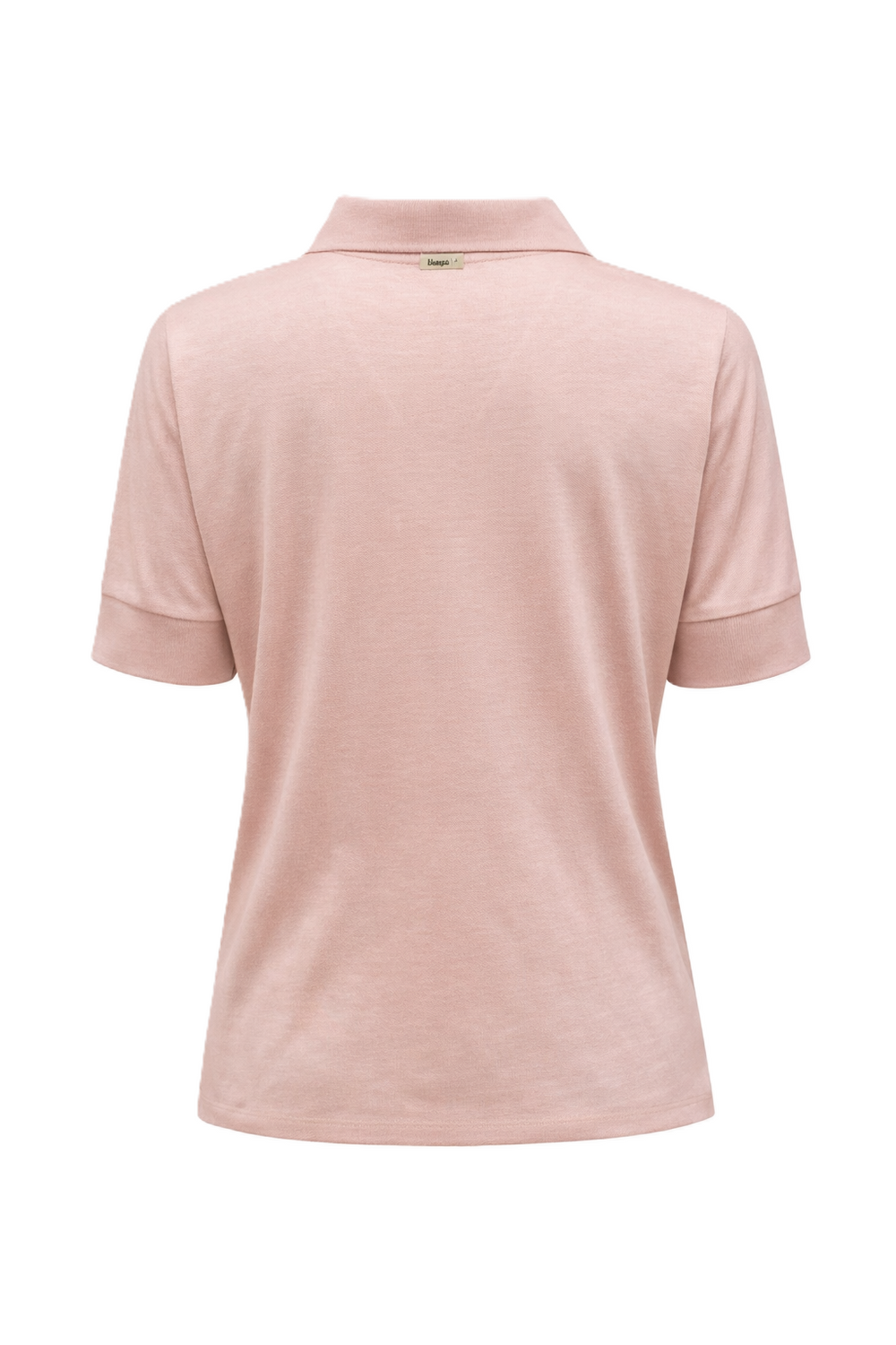 Polopullover Herno. Tolles Poloshirt aus weichem und leichtem Baumwolljersey mit gerippten Details, die eine Trikotoptik verleihen. V-Ausschnitt mit Kragen und halbarm. Gerade Form in rosa. 
