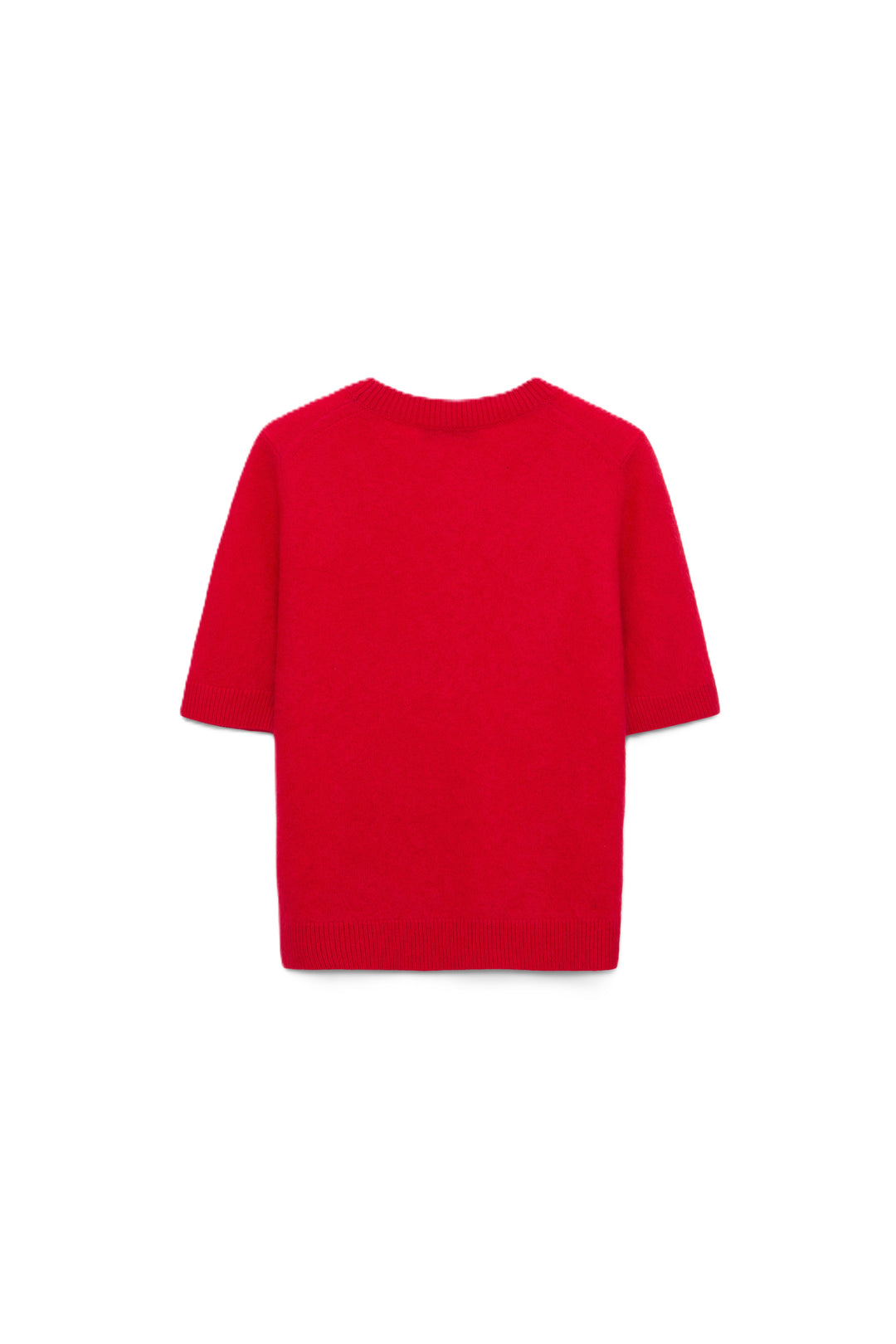 Pullover von Dorothee Schumacher FLUFFY STATEMENTS pullover in rot. Der Pullover hat einen Halbarm und einen Rundhalsausschnitt. 