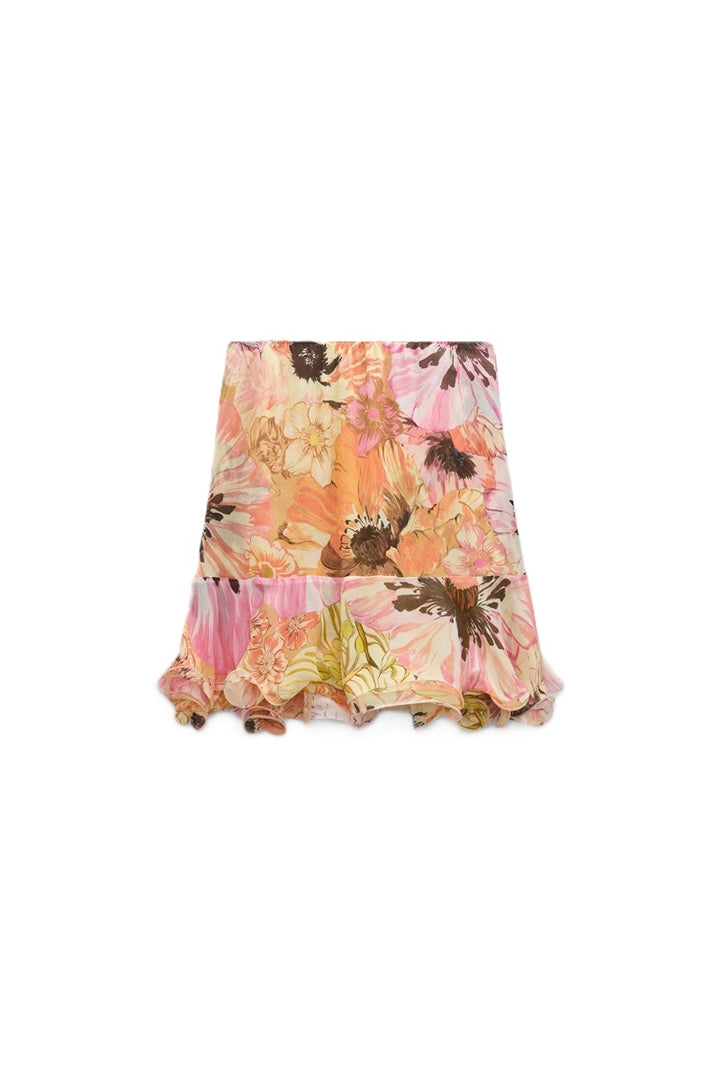 Rock Dorothee Schumacher FLORAL DREAM Skirt in boho flower print. Der Rock mit dem Signature Print ist aus Viskose-Georgette gefertigt und hat einen formbaren Volant-Saum. Der Rock hat einen Gummizug und ist dadurch sehr angenehm zu tragen. 