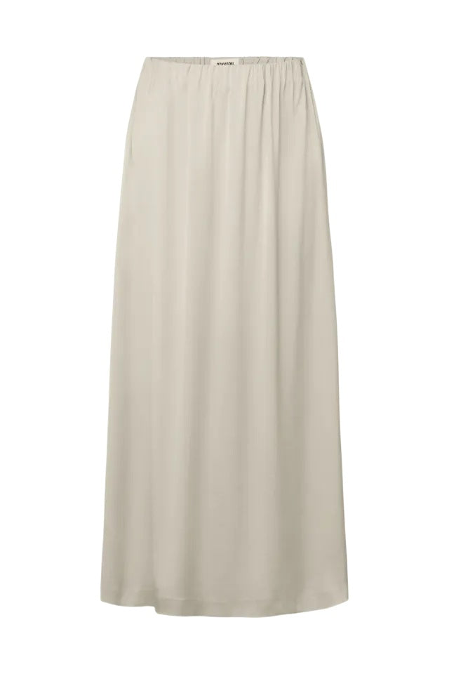 Rock Drykorn IDONEA 10 in beige gold kommt als Schlupfrock und ist mittellang und fließend mit Gummibund 