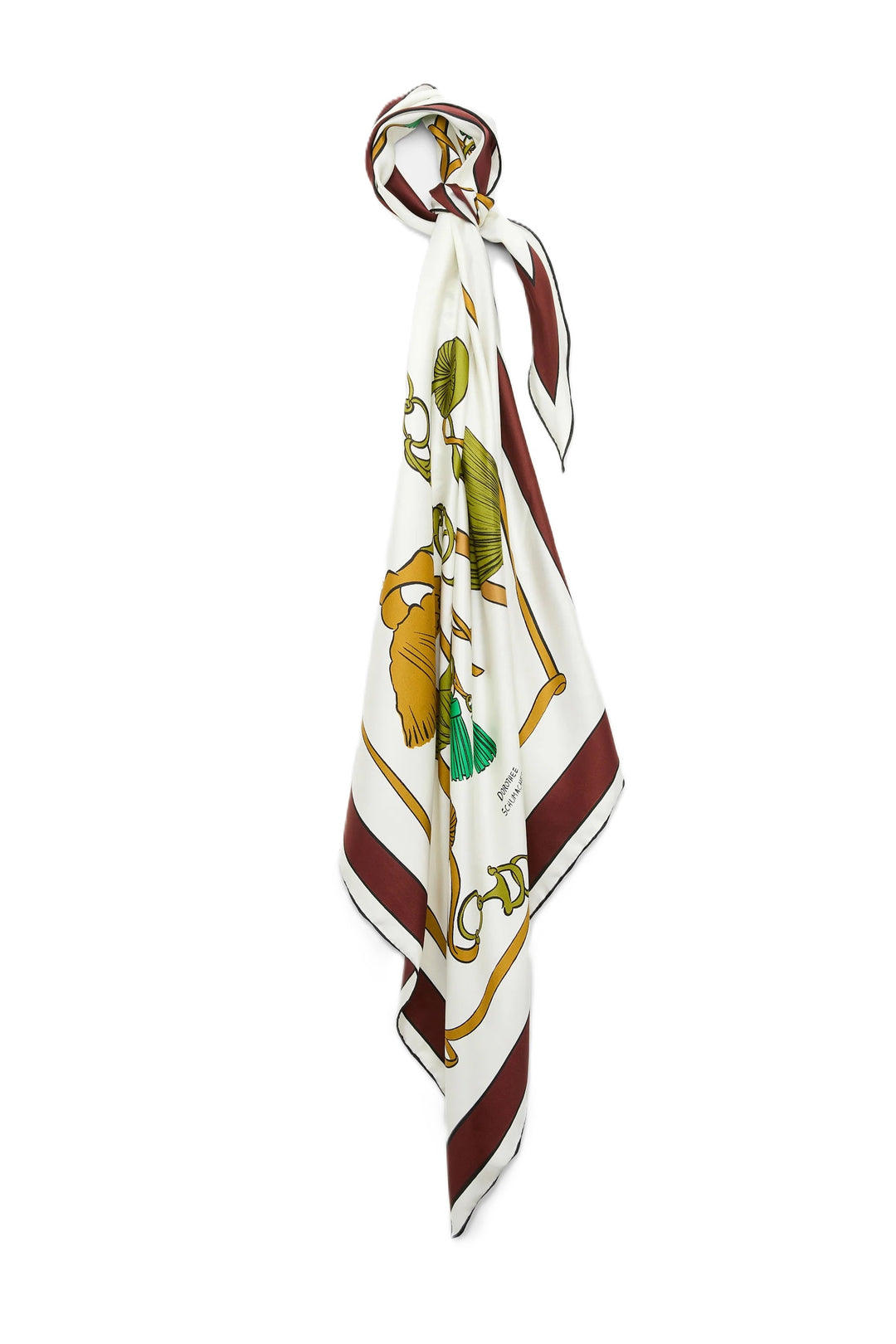Schal Dorothee Schumacher COSMIC FUNGHI scarf. Seidentuch in Drachenform aus bedrucktem Seidentwill. Das Tuch hat einen wunderschönen plazierten Print. Die Säume sind aus einem handgefertigtem Rollsaum gefertigt. 