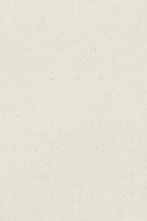 Schal von PUR SCHOEN Adria galactic stars natural. Ecru mit Glitzer. Nickituch aus Cashmere.