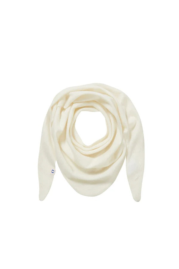 Schal von PUR SCHOEN Adria galactic stars natural. Ecru mit Glitzer. Nickituch aus Cashmere.